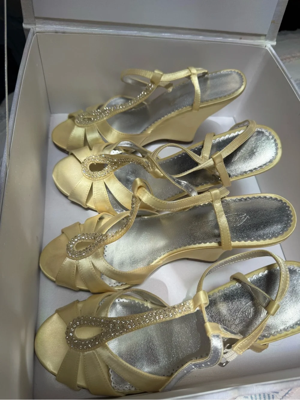 Girls' Pale Yellow Formal Party Dress with Sequin Detail (David’s Bridal) - Picture 4 of 6